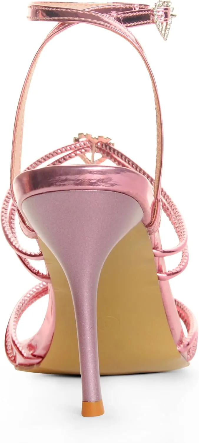 ANN CREEK Womens Heeled Sandals Strappy Heels Square Toe Stiletto Heels for Women Sexy Open Toe Bridal Wedding Party Dress Heels Sandals