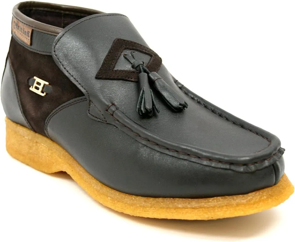 British Collection Men's Palace Three Quarters Slip on Leather Shoes
