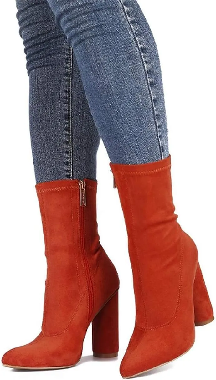 Cape Robbin Ankle Boots for Women, Chunky Block Heels Booties for Women
