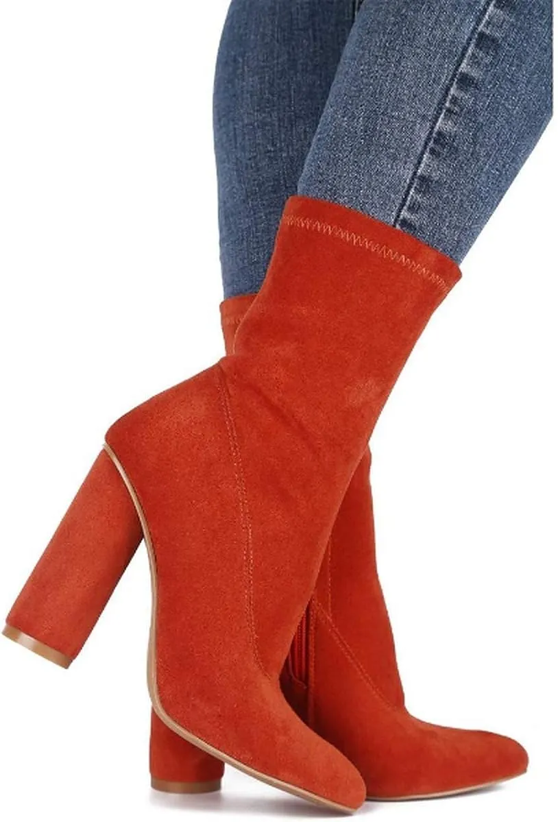 Cape Robbin Ankle Boots for Women, Chunky Block Heels Booties for Women