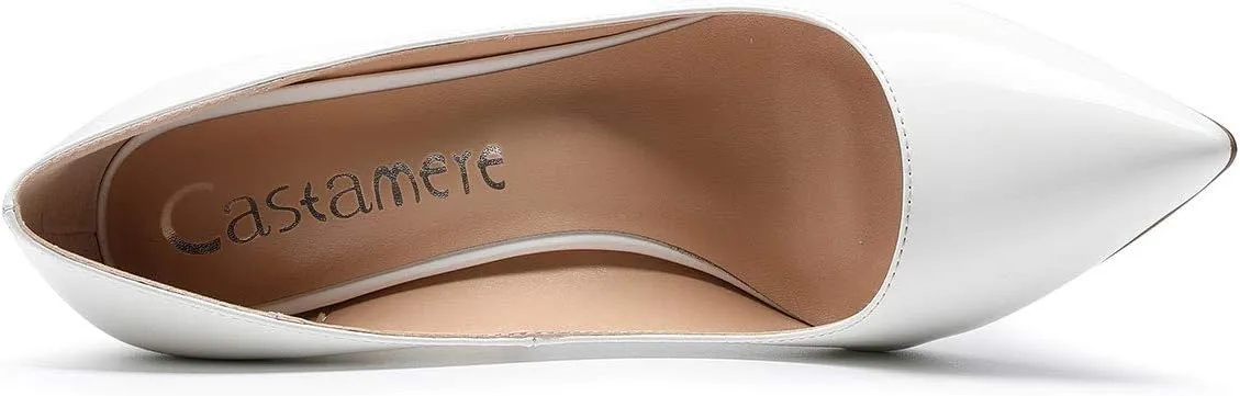 Castamere Womens High Block Heels Pointed Toe Slip-on Pumps 10CM