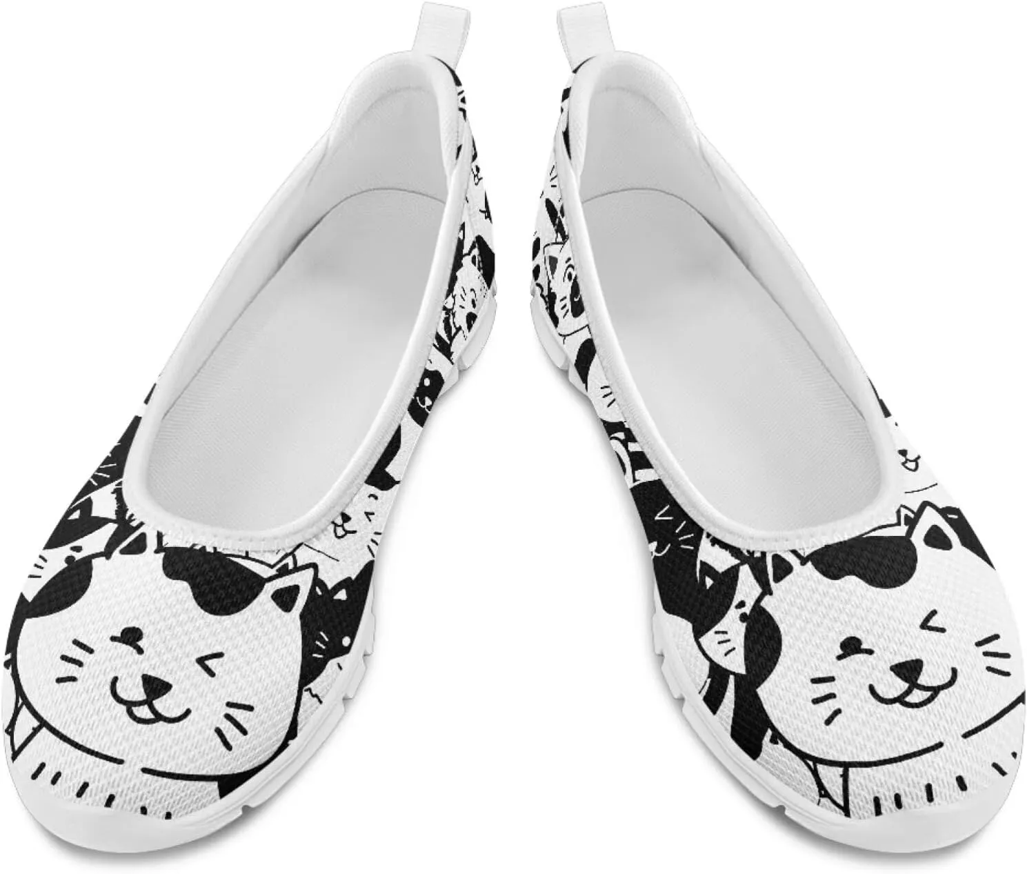 Coloranimal Flats for Women Loafers Shoes Walking Shoes Mesh Flats Athletic Shoes Casual Flats Comfortable Travel Shoes Slip On Flats