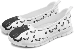 Coloranimal Flats for Women Loafers Shoes Walking Shoes Mesh Flats Athletic Shoes Casual Flats Comfortable Travel Shoes Slip On Flats