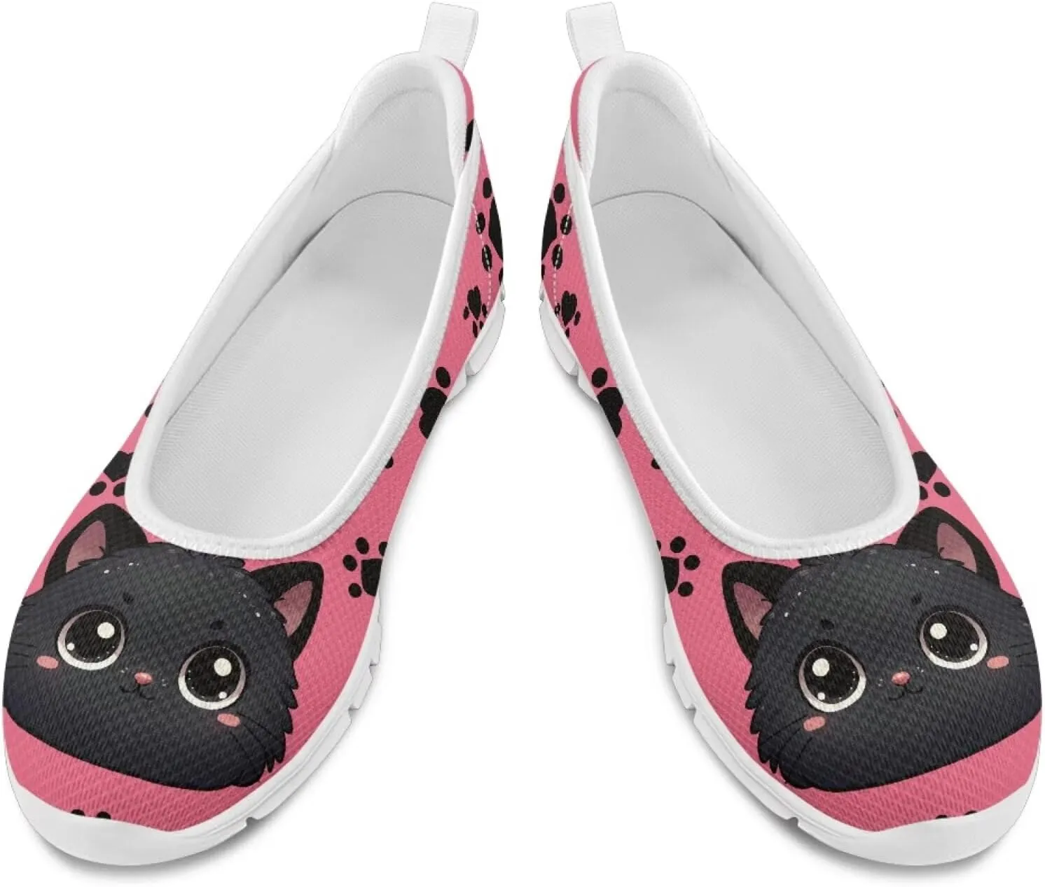 Coloranimal Flats for Women Loafers Shoes Walking Shoes Mesh Flats Athletic Shoes Casual Flats Comfortable Travel Shoes Slip On Flats