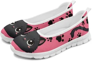 Coloranimal Flats for Women Loafers Shoes Walking Shoes Mesh Flats Athletic Shoes Casual Flats Comfortable Travel Shoes Slip On Flats
