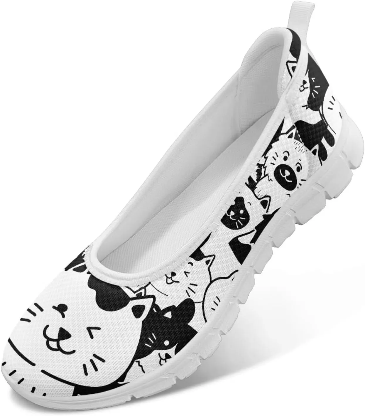 Coloranimal Flats for Women Loafers Shoes Walking Shoes Mesh Flats Athletic Shoes Casual Flats Comfortable Travel Shoes Slip On Flats