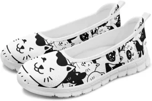 Coloranimal Flats for Women Loafers Shoes Walking Shoes Mesh Flats Athletic Shoes Casual Flats Comfortable Travel Shoes Slip On Flats