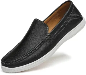 CSCDD Casual Mens Shoes Leather Slip On Shoes Men Loafers Driving