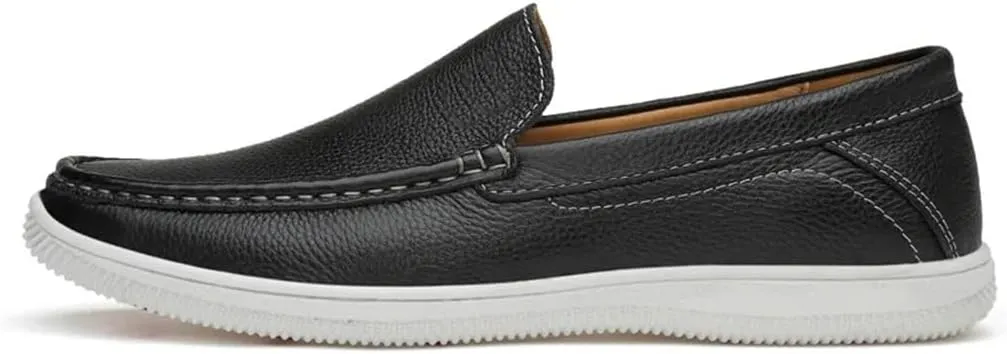 CSCDD Casual Mens Shoes Leather Slip On Shoes Men Loafers Driving