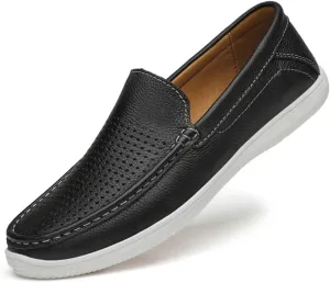 CSCDD Casual Mens Shoes Leather Slip On Shoes Men Loafers Driving