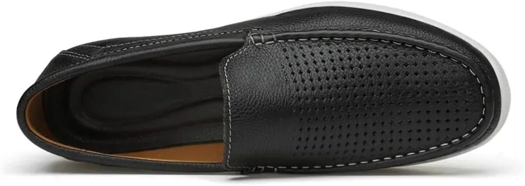 CSCDD Casual Mens Shoes Leather Slip On Shoes Men Loafers Driving