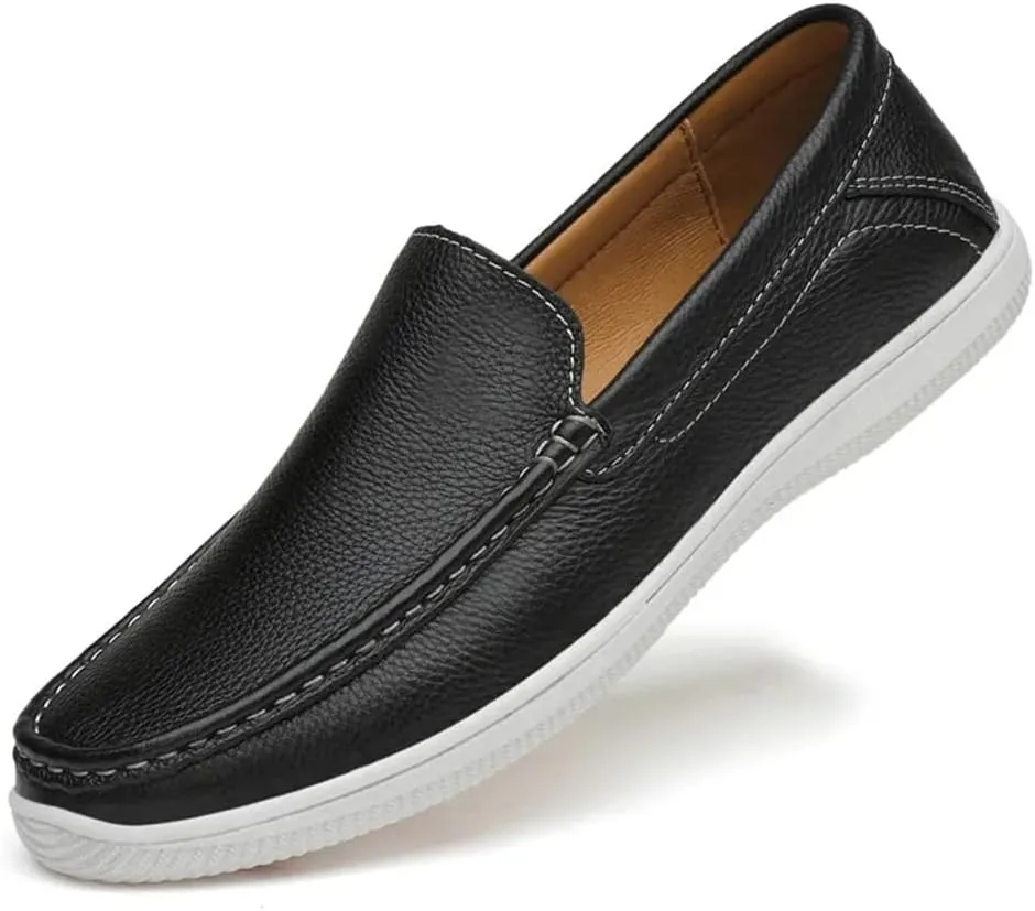 CSCDD Casual Mens Shoes Leather Slip On Shoes Men Loafers Driving