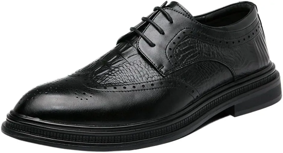 Dress Oxford Shoes for Men British Style Genuine Leather Men's Brogue Shoes Luxury Handmade man Oxfords New Casual Breathable Business Shoes
