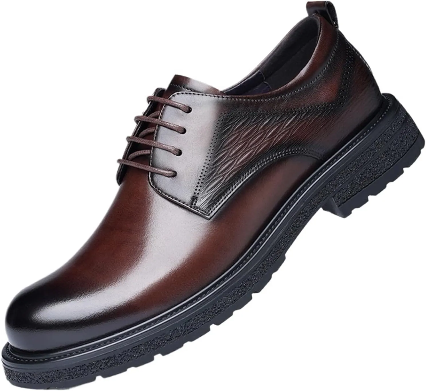 Dress Shoes for Men Men's Breathable top Layer Cowhide British Style lace-up Business Casual Formal Leather Shoes