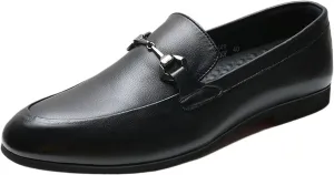 Dress Shoes for Men Men's Summer Soft-Soled Leather Shoes Low-top Loafers Casual Men's Shoes British Pointed Leather Shoes