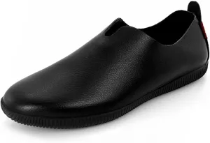 Easy to Put and Remove. Shoes Smoking Loafer for Men Genuine Leather Round Toe Breathable Flat Heel Resistant Anti-Slip Lightweight Flexible Driving Slip on for All Occasions