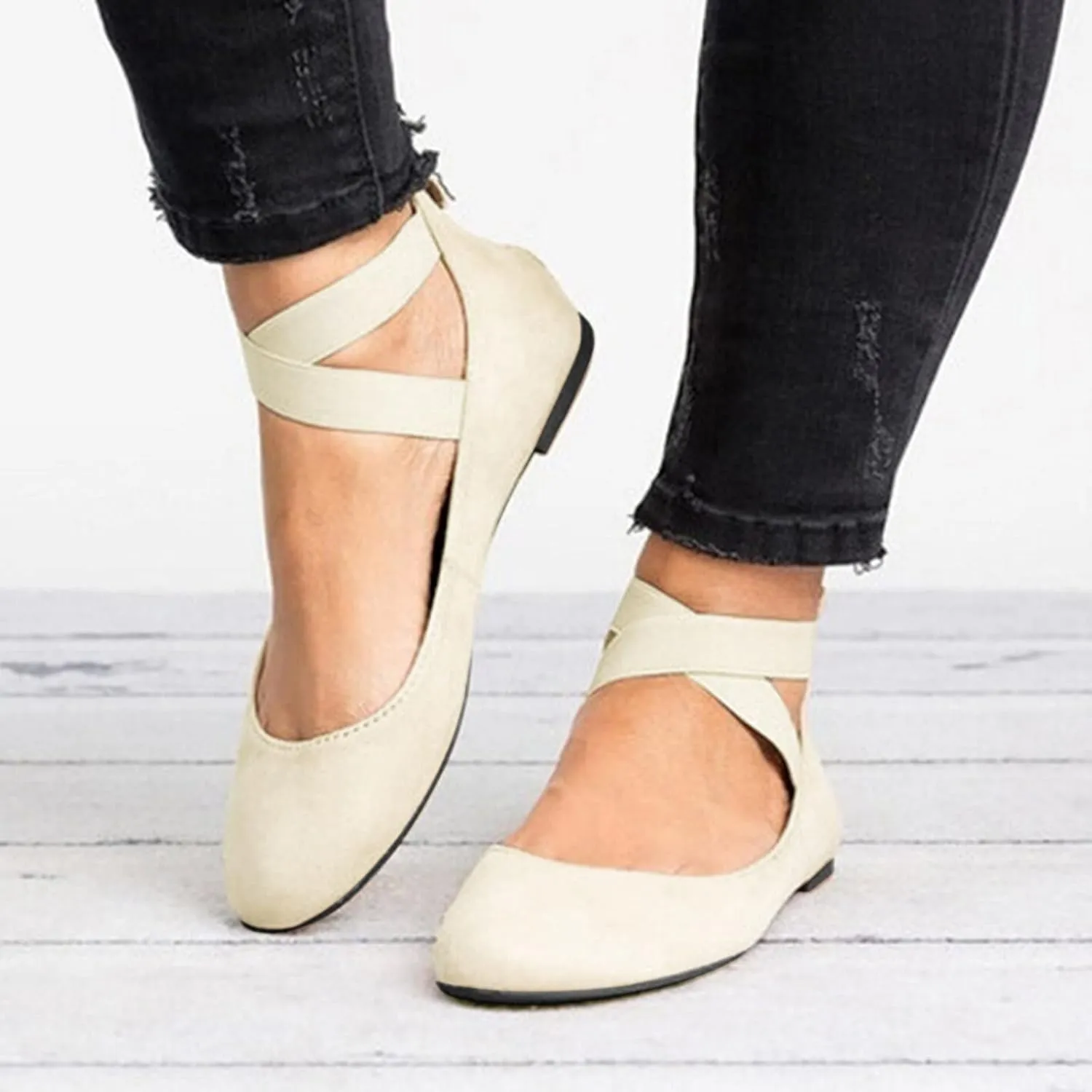 Flats for Women Suede Slip On Loafers Ballet Flat Shoes Dressy Office Shoes Comfort Wide Office Shoes Business Shoes