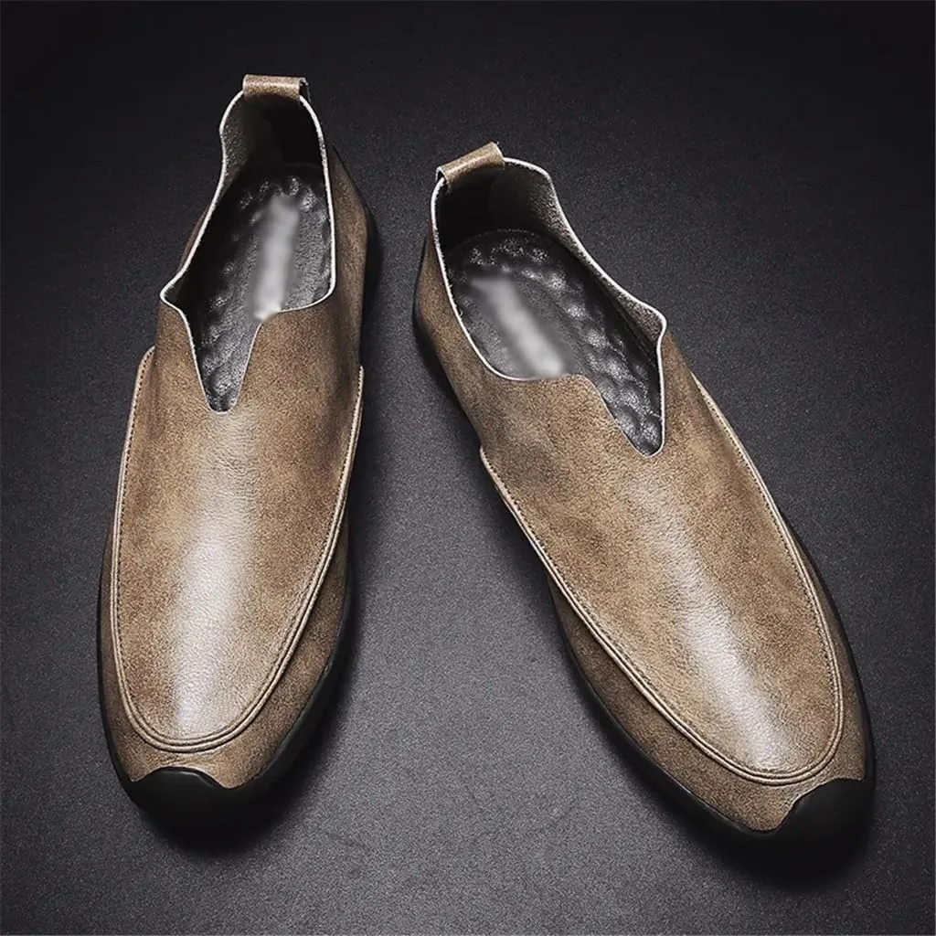FMURY Genuine Leather Men Shoes Casual Slip On Formal Loafers Men Moccasins Male Driving Shoes Loafers