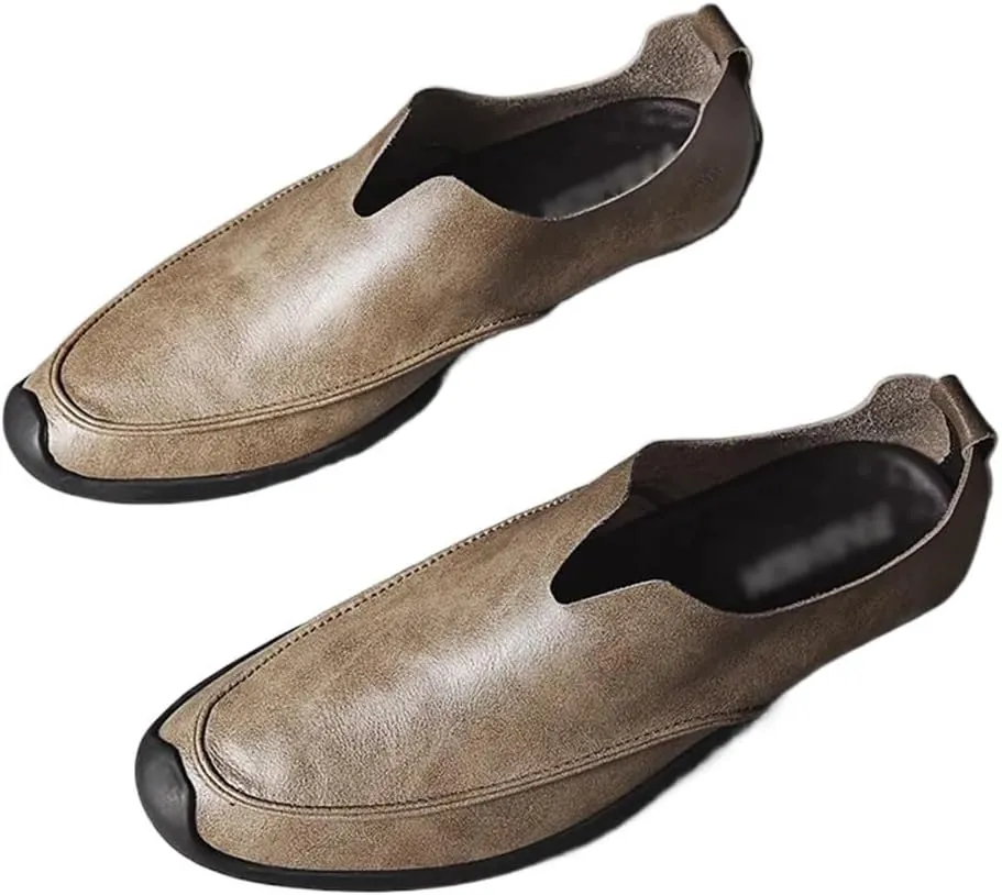 FMURY Genuine Leather Men Shoes Casual Slip On Formal Loafers Men Moccasins Male Driving Shoes Loafers