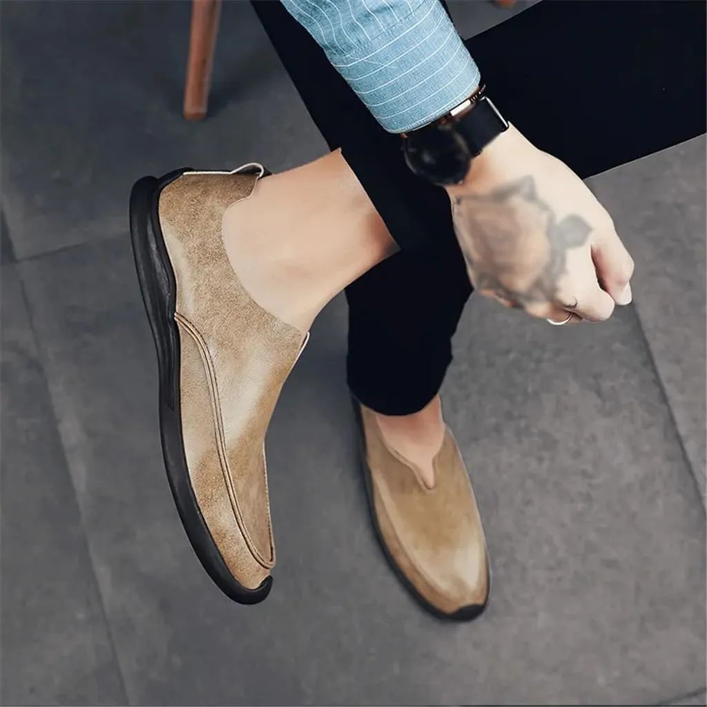 FMURY Genuine Leather Men Shoes Casual Slip On Formal Loafers Men Moccasins Male Driving Shoes Loafers