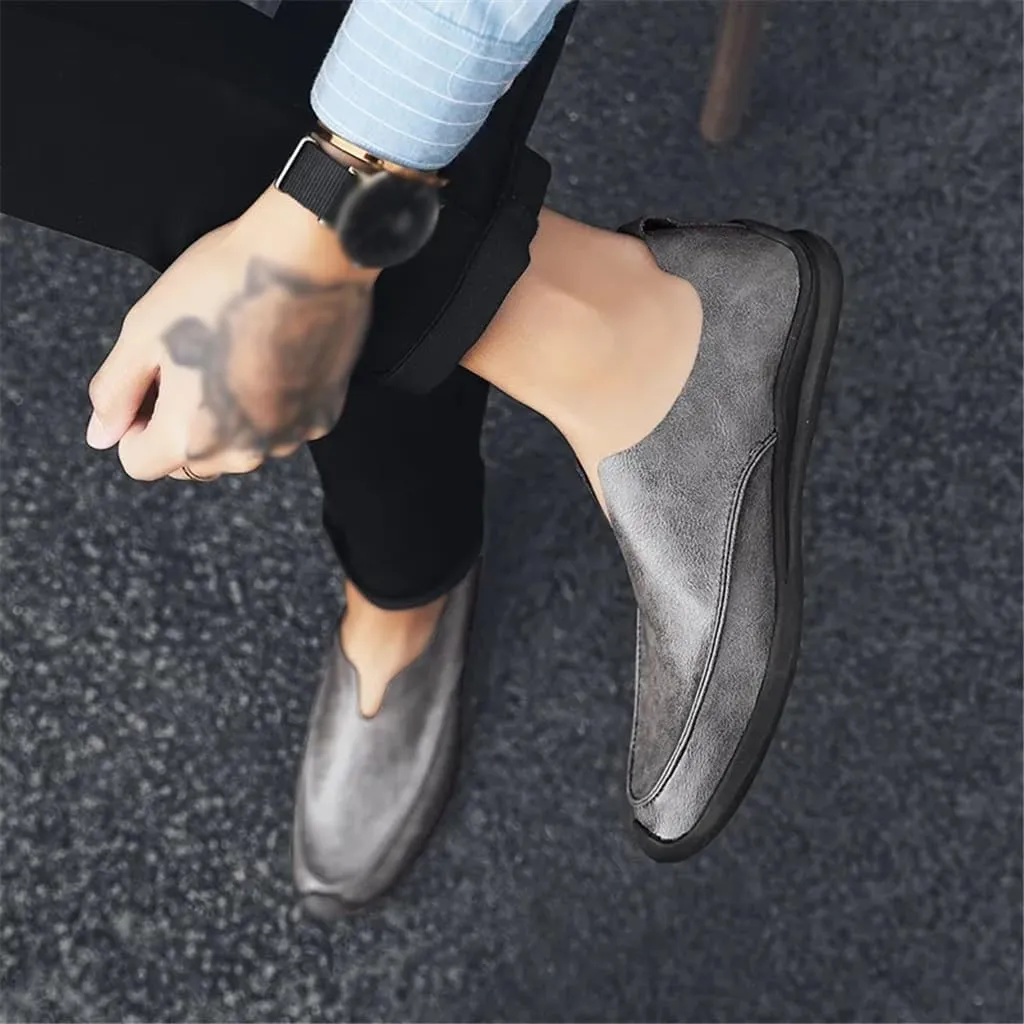 FMURY Genuine Leather Men Shoes Casual Slip On Formal Loafers Men Moccasins Male Driving Shoes Loafers