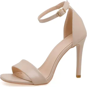 Gicoiz Stiletto Heels Bride Wedding Ankle Strap Sandals
