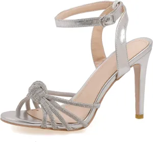 Gicoiz Stiletto Heels Bride Wedding Ankle Strap Sandals