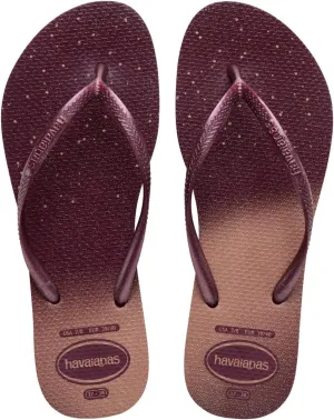 Havaianas Women Slim Gloss Flip Flops - Spring and Summer Pool Sandals for Women - Purple Soil, 6