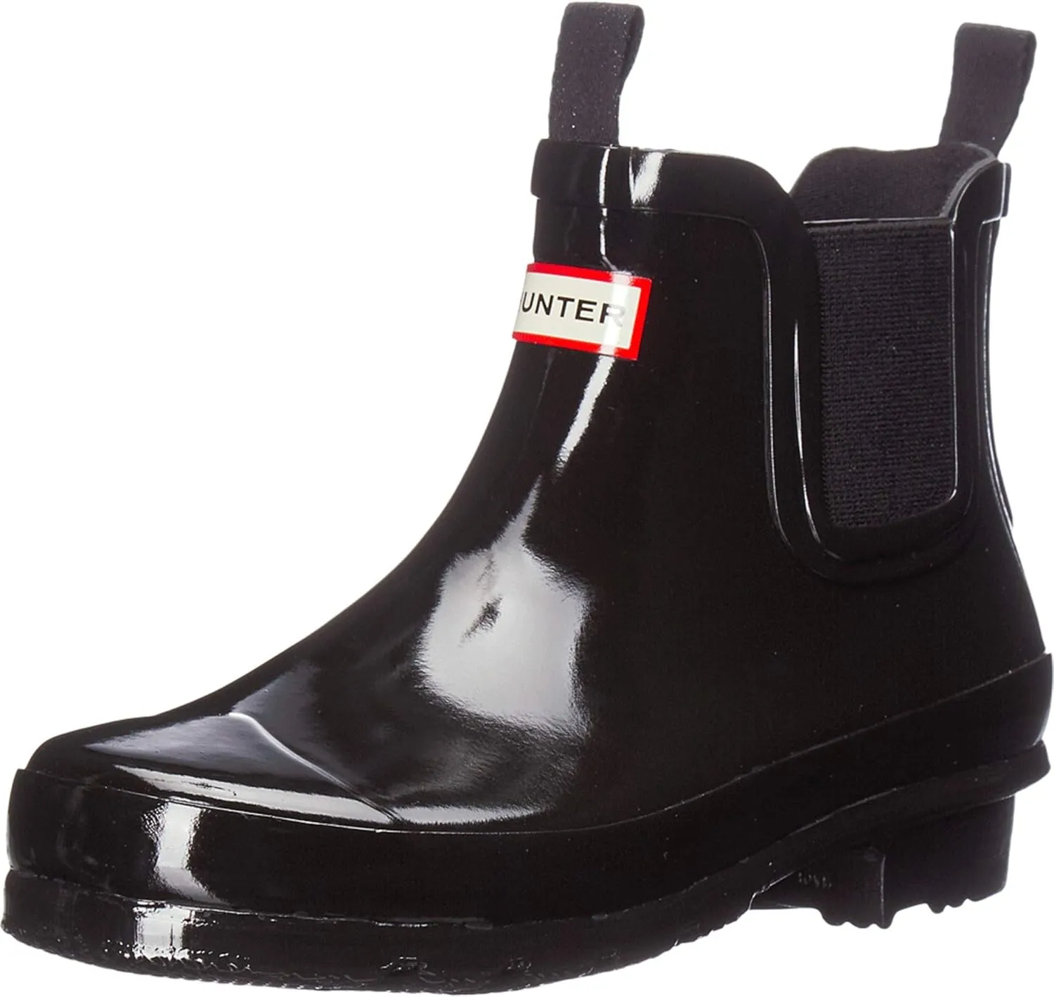 Hunter Kids Original Chelsea Gloss Rain Boot, Black, 1