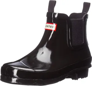 Hunter Kids Original Chelsea Gloss Rain Boot, Black, 1