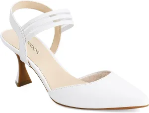 JENN ARDOR Women's Slingback Kitten Heels Pointed Closed Toe Low Stiletto Heels Dress Pumps Shoes for Women Comfortable Low Heeled Sandals Wedding Party Pumps