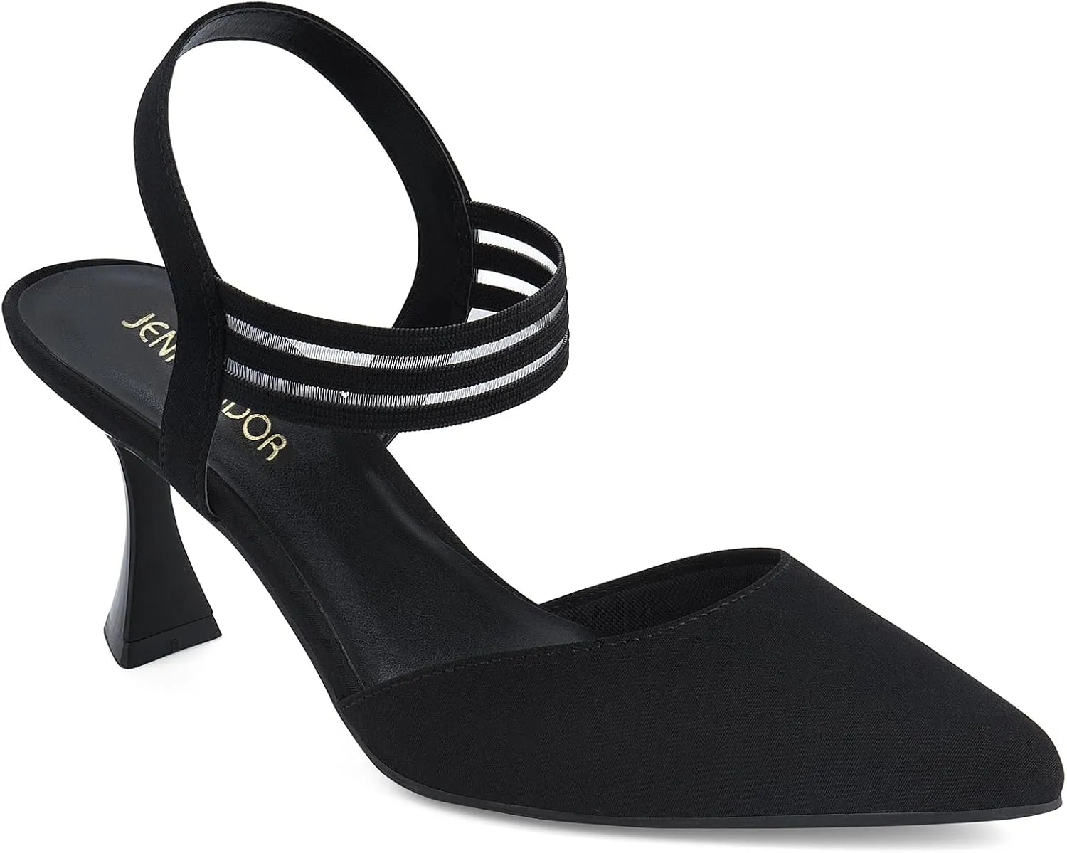 JENN ARDOR Women's Slingback Kitten Heels Pointed Closed Toe Low Stiletto Heels Dress Pumps Shoes for Women Comfortable Low Heeled Sandals Wedding Party Pumps