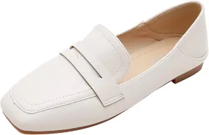 JOEupin Women's Penny Loafers Slip On Flats Comfort Driving Office Loafer Shoes