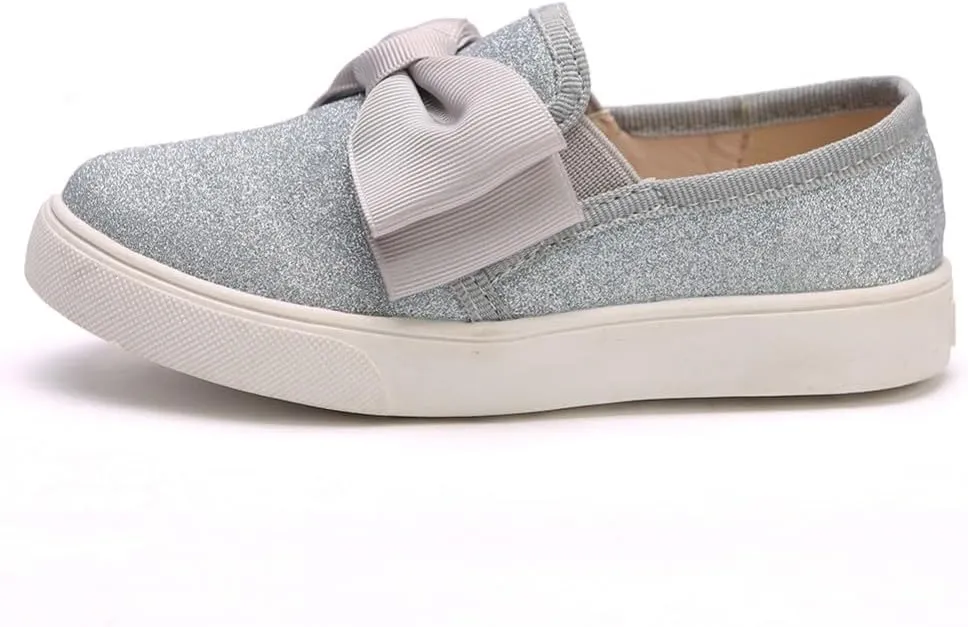 Kids Girls Fashion Sneaker Casual Slip-On Glitter Loafer Tennis Shoes