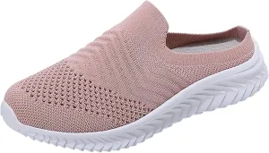 Ladies Mesh Orthopedic Breathable Solid Color Casual Shoes Comfortable Lighweight Sneakers Soft Sole Slip on Slingback Comfy Outdoor Walking Shoes for Women