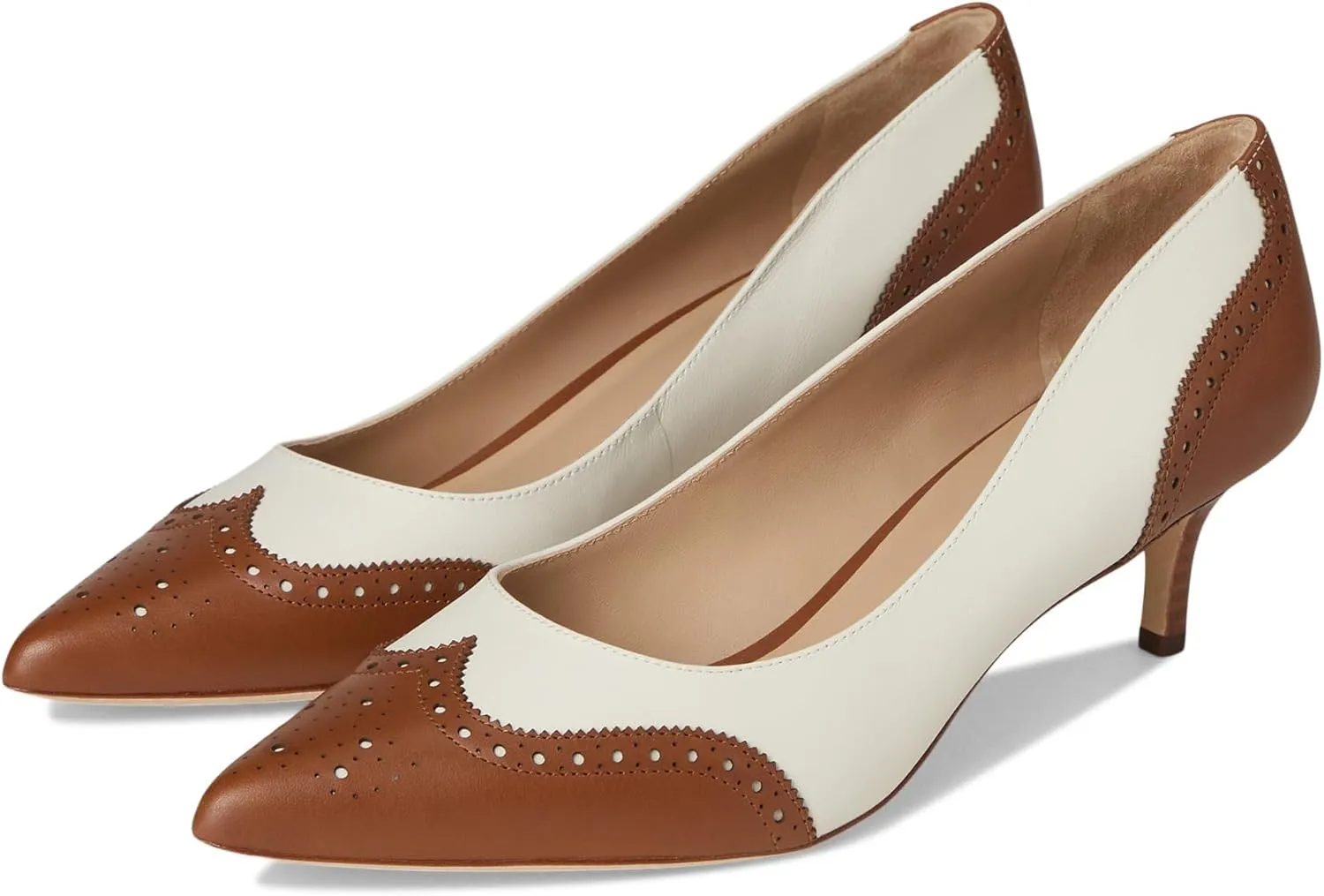 Lauren Ralph Lauren Women's Adrienne Leather Wingtip Pumps