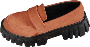 Loafers for Women Hands Free Low Top Lug Sole Chunky Heel Classic Casual Boat Shoes Ladies Cushioned Footbed Jogging Tennis Sneakers Breathable Comfy Lightweight Walking Shoe for Daily Wear