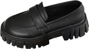 Loafers for Women Hands Free Low Top Lug Sole Chunky Heel Classic Casual Boat Shoes Ladies Cushioned Footbed Jogging Tennis Sneakers Breathable Comfy Lightweight Walking Shoe for Daily Wear