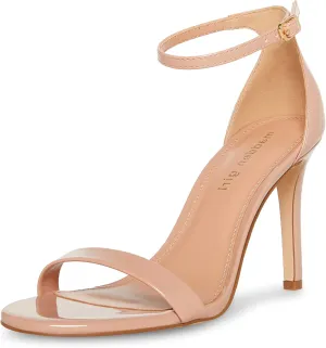 Madden Girl Women's Brazen Heeled Sandal, Dark Nude Patent, 6