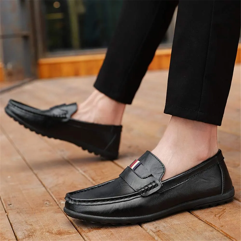 Men's Casual Leather Loafers Light Walking Shoes Fashion Slip-On Moccasins Comfortable Non-Slip Business British Driving Shoes