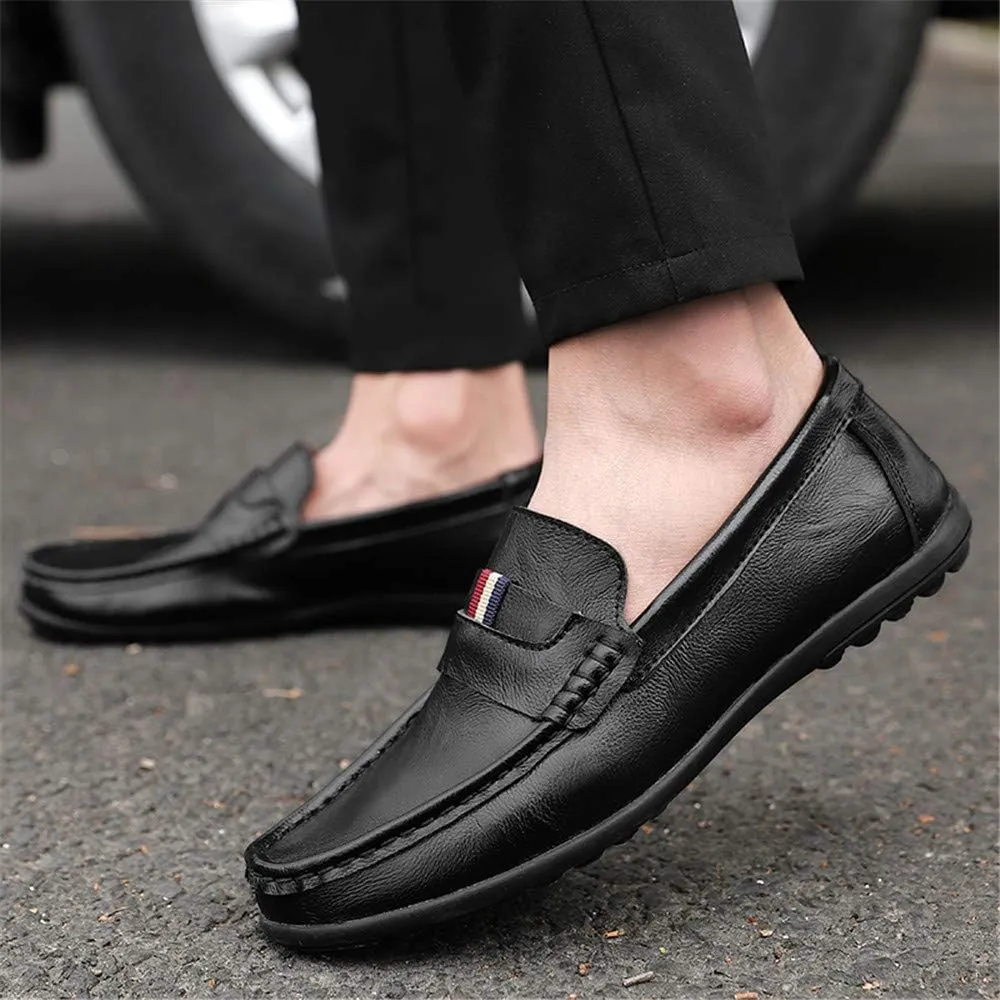 Men's Casual Leather Loafers Light Walking Shoes Fashion Slip-On Moccasins Comfortable Non-Slip Business British Driving Shoes