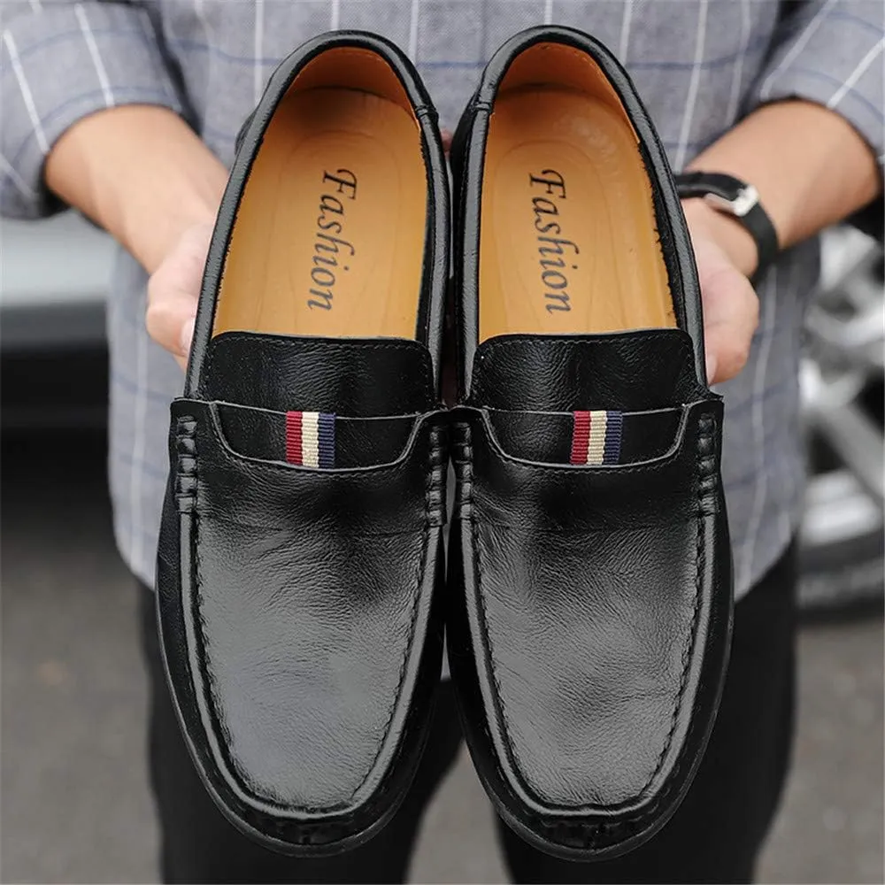 Men's Casual Leather Loafers Light Walking Shoes Fashion Slip-On Moccasins Comfortable Non-Slip Business British Driving Shoes