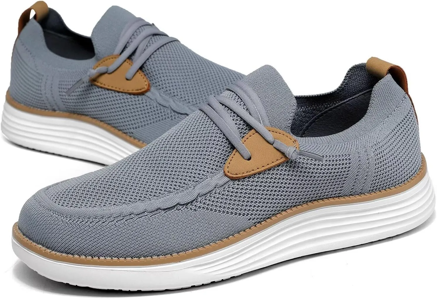 Mens Casual Loafers Shoes Slip On Walking Dress Sneakers Mesh Business Oxfords Work Lightweight Soft Sole Zapatos