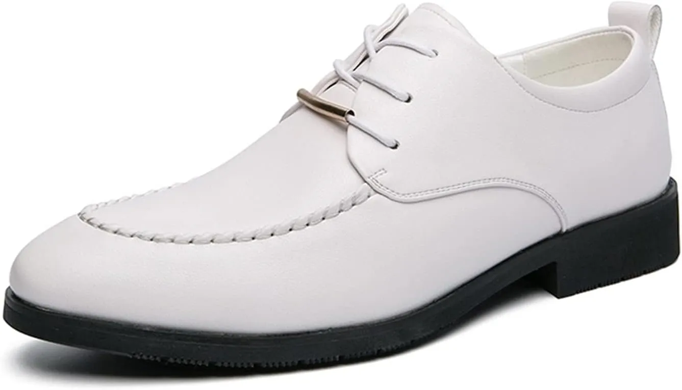 Mens Dress Shoes Casual Business Formal Oxford Dress Leather Comfortable Lace-up Walk Office Loafers Flats Shoes for Men
