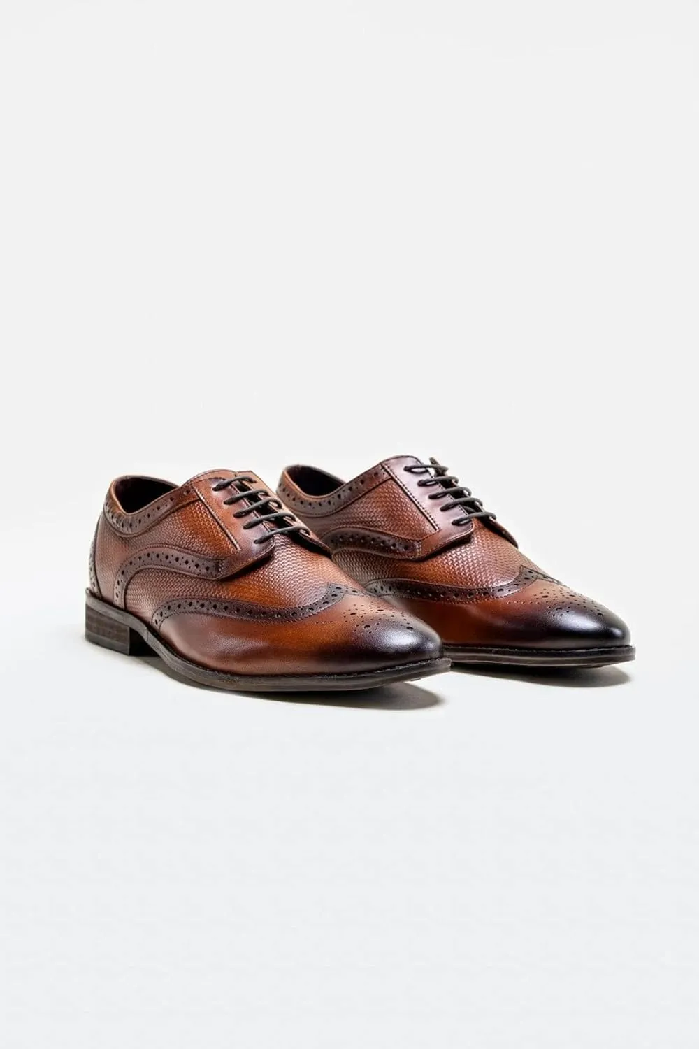Mens Genuine Leather Brogues Lace Up Dress Shoes Formal Business Footwear