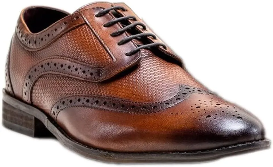 Mens Genuine Leather Brogues Lace Up Dress Shoes Formal Business Footwear