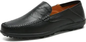 Men's Genuine Leather Casual Slip on Loafers Breathable Driving Shoes Fashion Slipper Men Oxfords