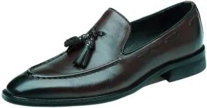 Mens Hands Free Shoes Casual Slip on Loafers Tassel Brogues Casual Lightweight Soft Non Slip Walking Shoes for Driving Daily Work Office