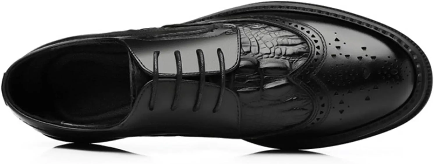 Men's Leather Lace-up Formal Dress Oxfords Shoes Carved Brogue Shoes Business Shoes Tuxedo Wedding Shoes