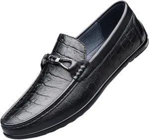 Mens Outdoor Loafers Shoes Slip On Comfortable Driving Style Casual Events Business Wedding Slip Resistant Flat Heel